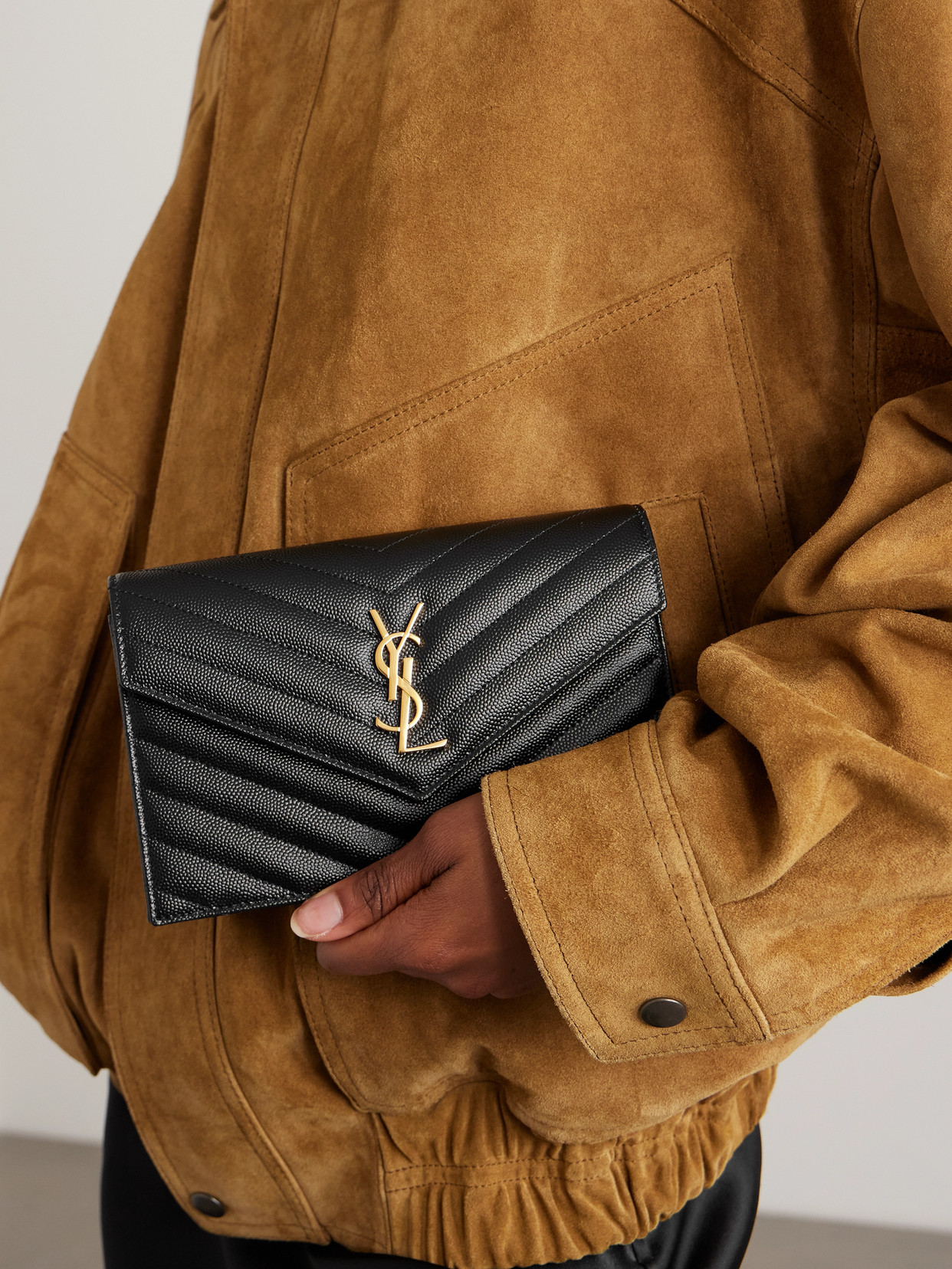 Cassandre Matelassé Textured-Leather Shoulder Bag