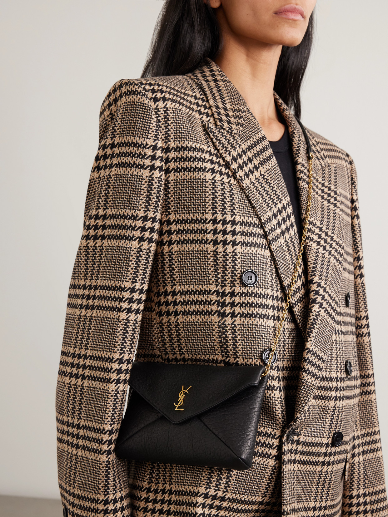 Cassandre Textured-Leather Shoulder Bag