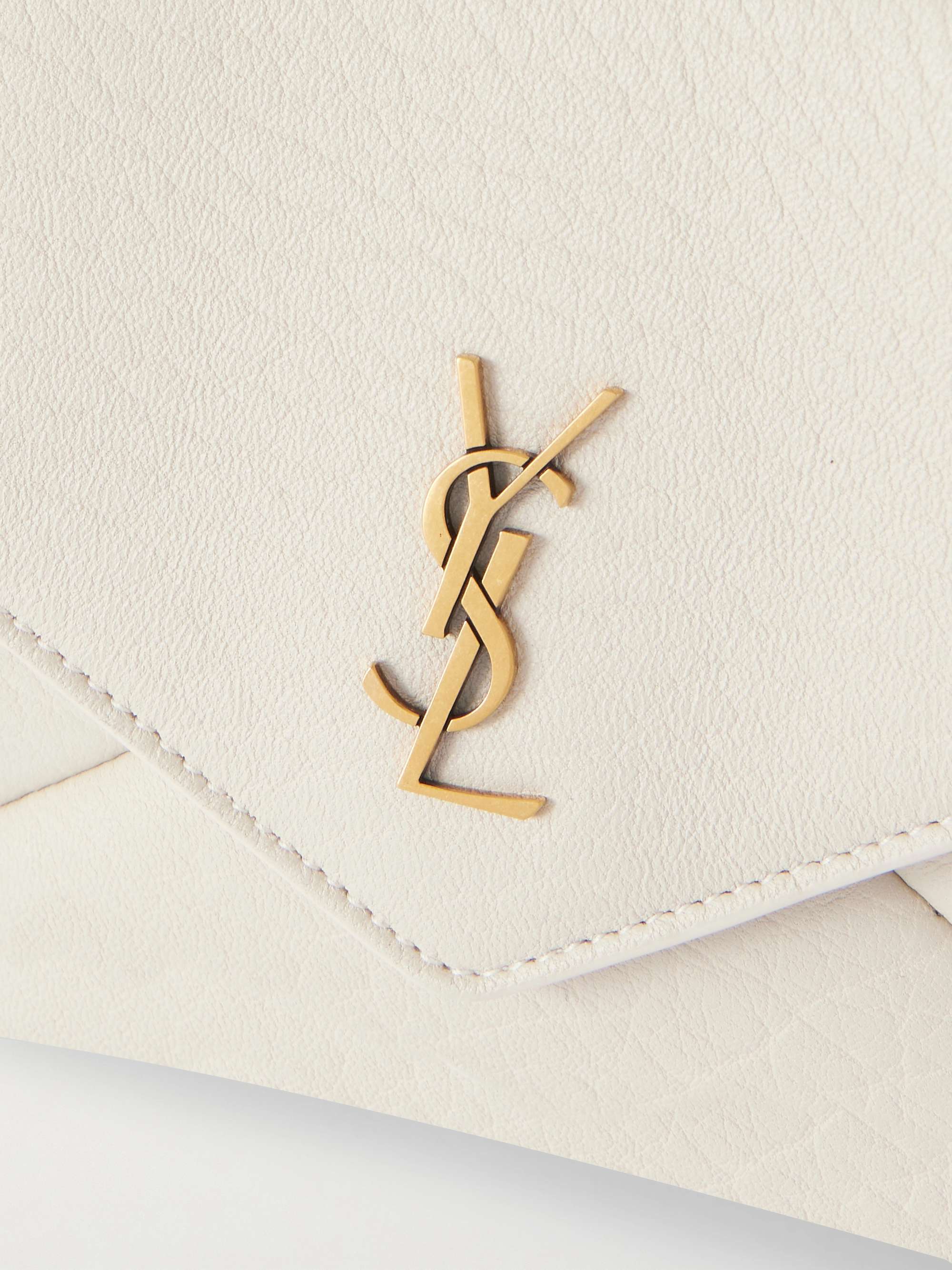 SAINT LAURENT Cassandre textured-leather shoulder bag | NET-A-PORTER