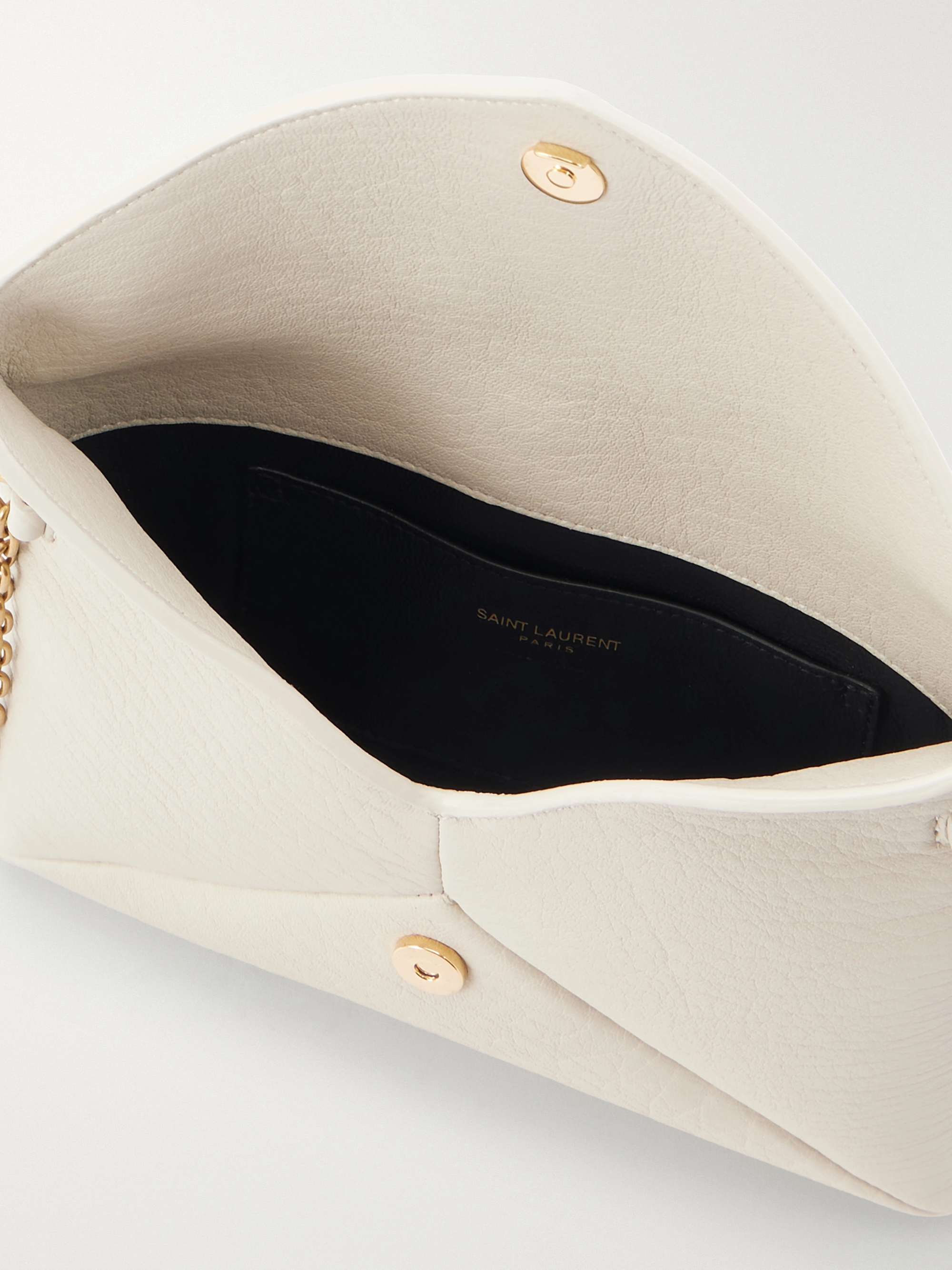 SAINT LAURENT Cassandre textured-leather shoulder bag | NET-A-PORTER
