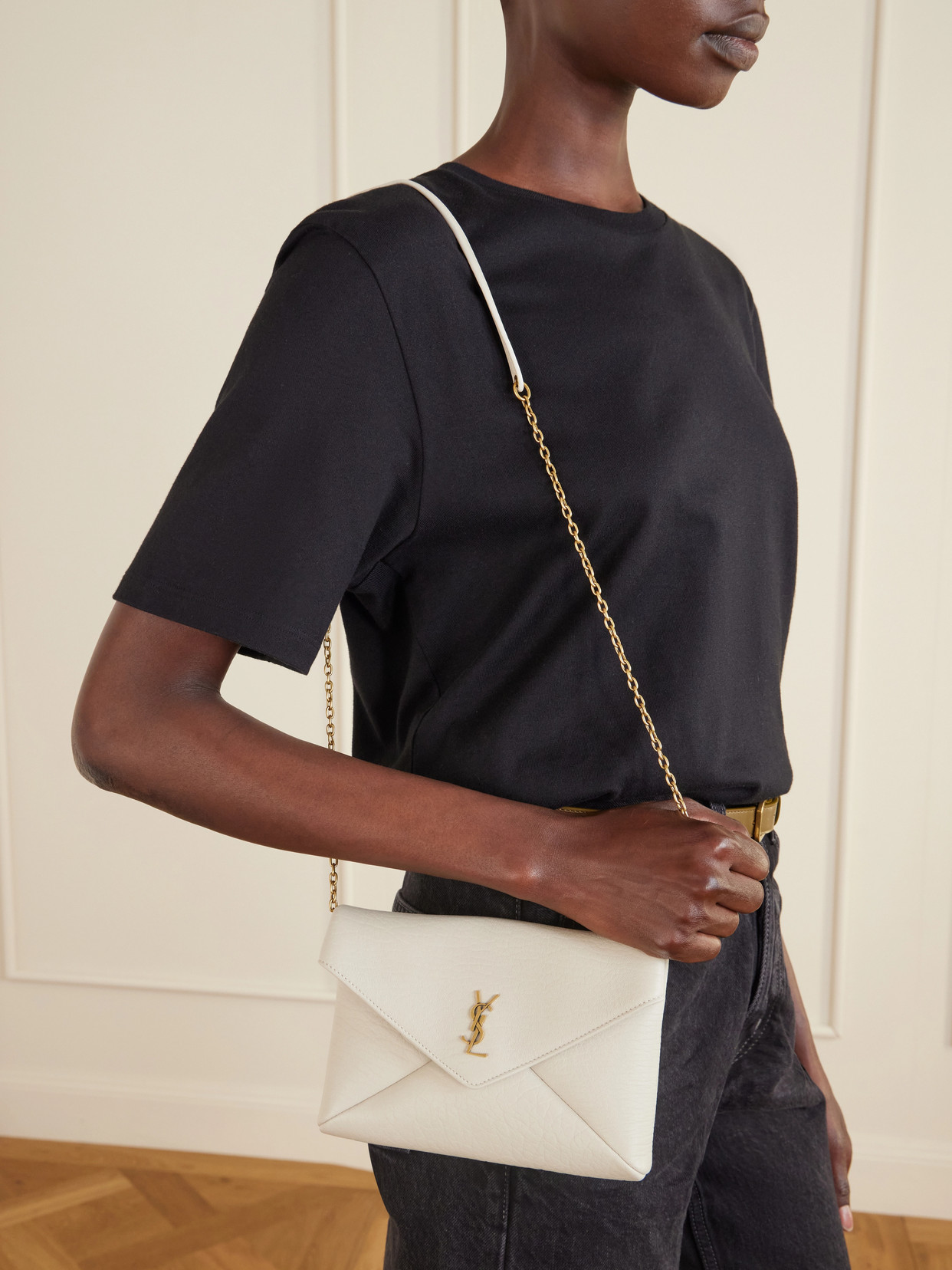 Cassandre Textured-Leather Shoulder Bag