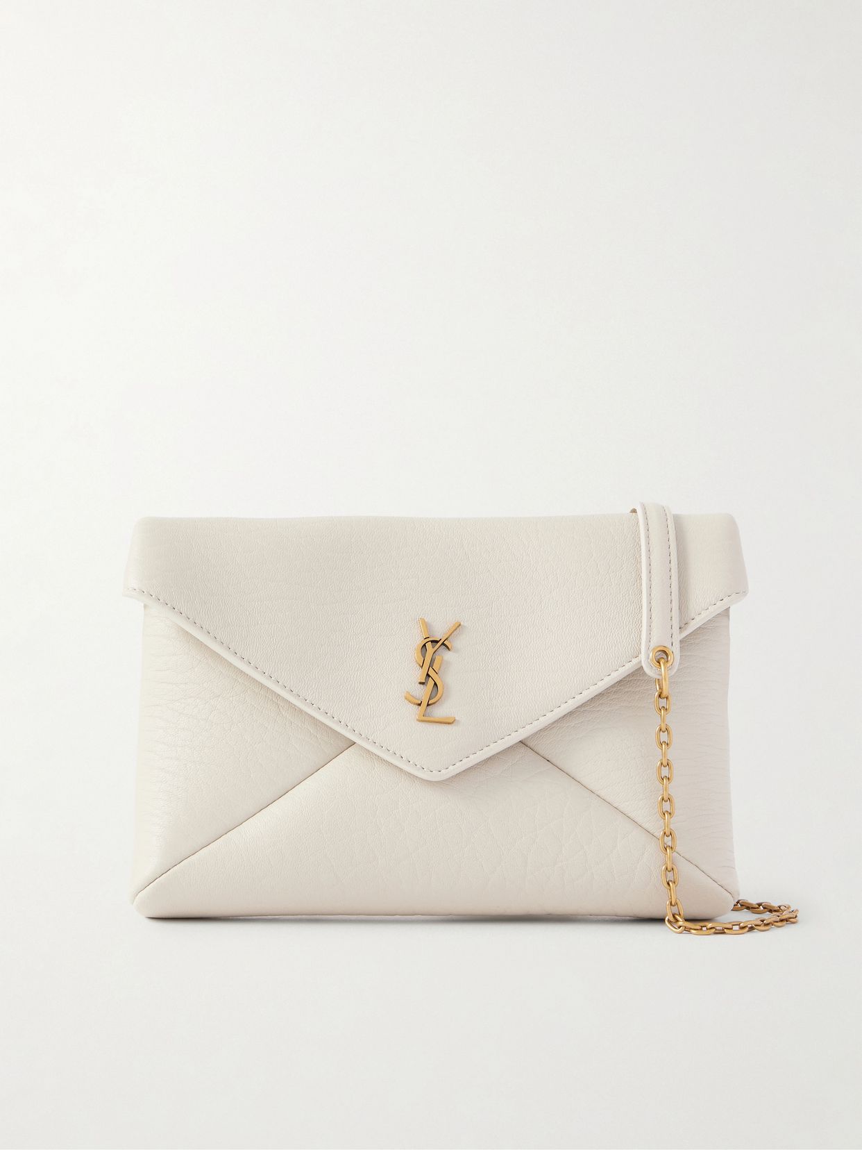 Cassandre textured-leather shoulder bag