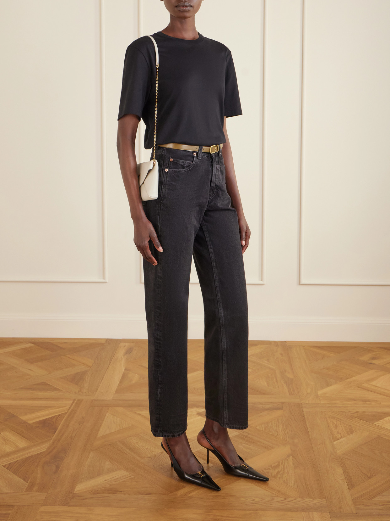 Cassandre Textured-Leather Shoulder Bag