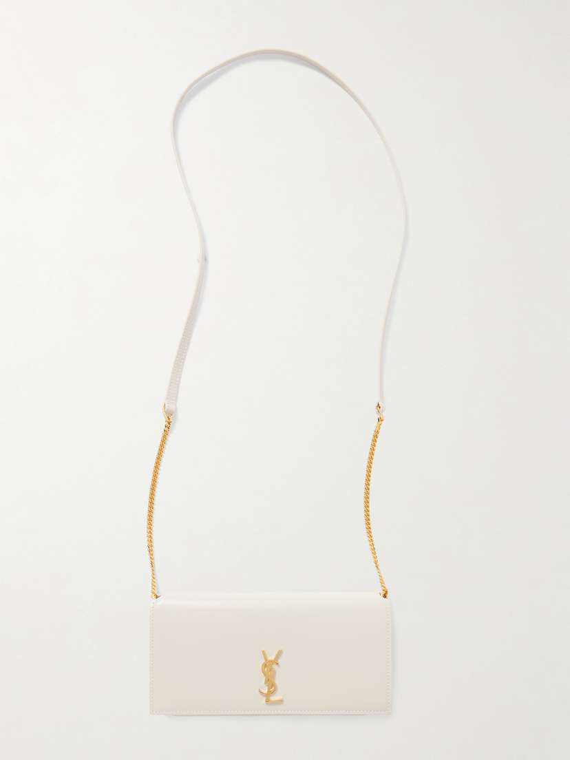 Saint Laurent Cassandre Strap Leather Phone Case