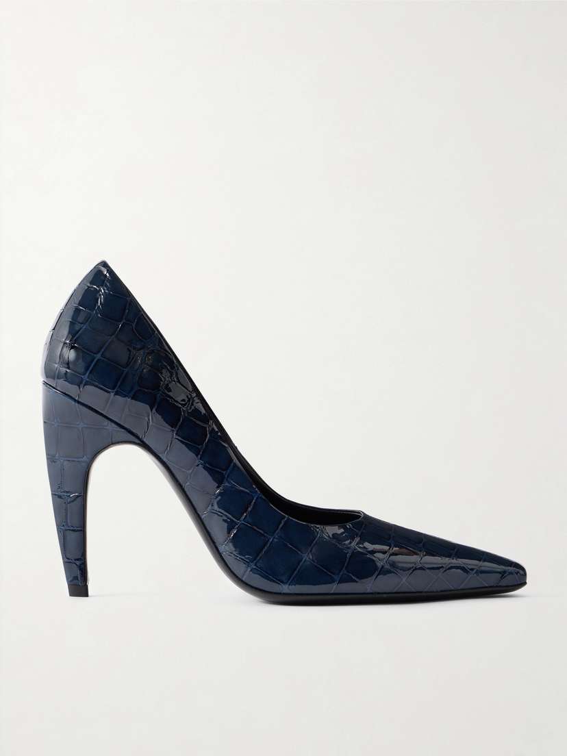 Jude Fame Croc-effect Leather Pumps