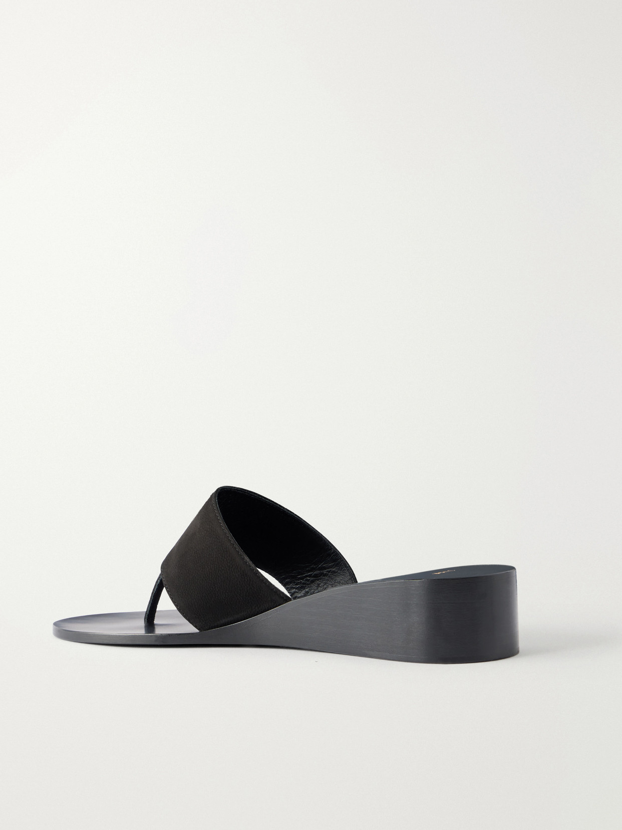 Lucille Nubuck Wedge Thong Sandals