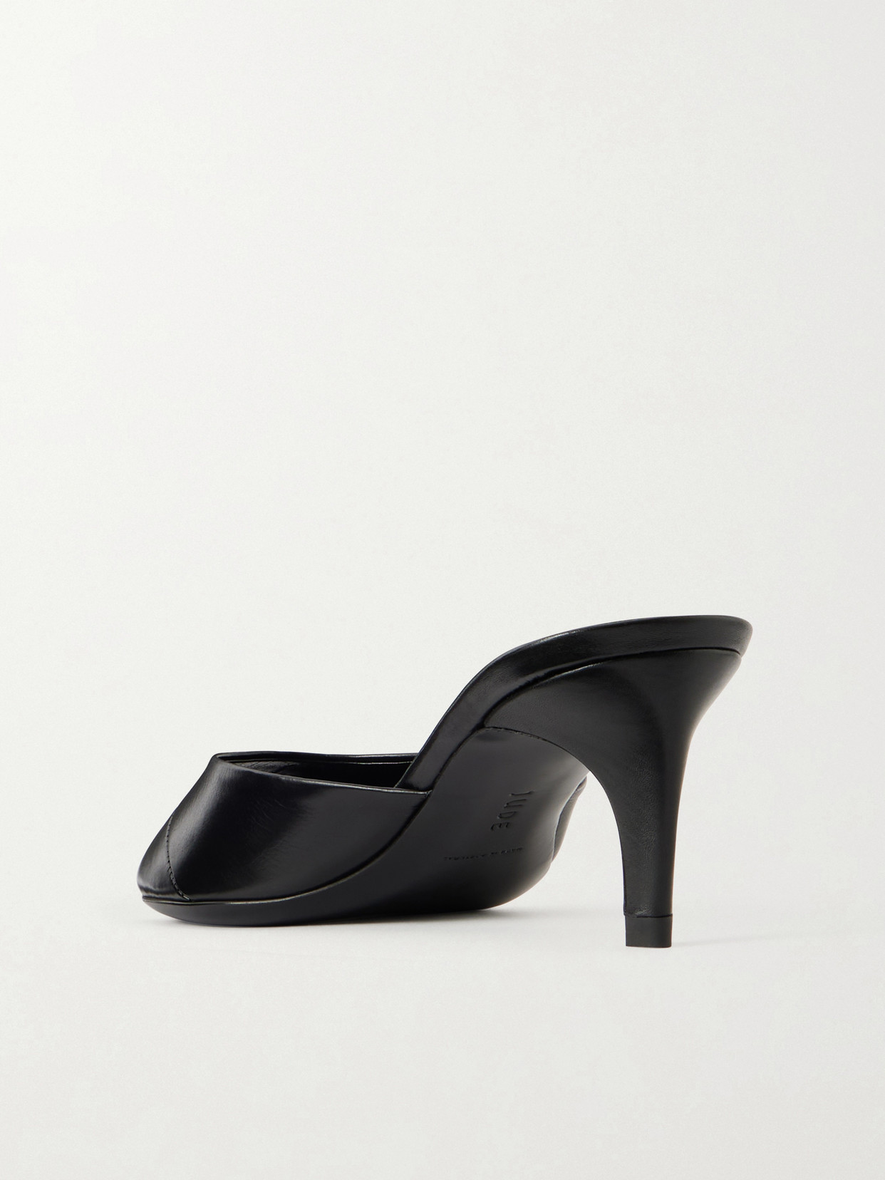 Jude 65mm Cava Leather Mules In Black