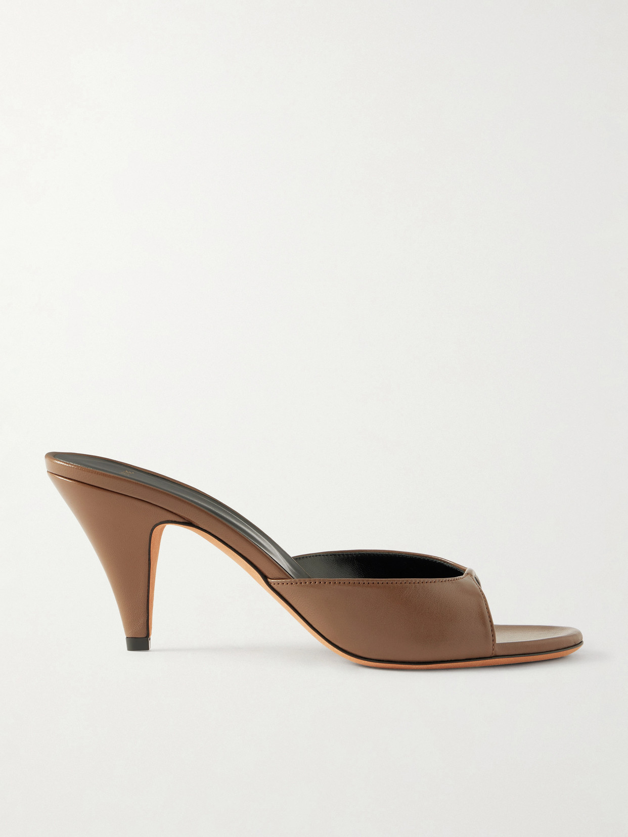 Jude Haze Leather Mules In Brown