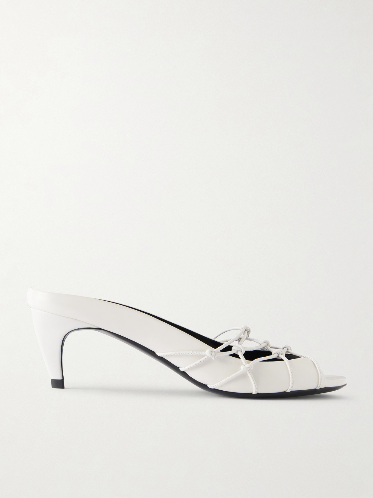 Jude Knotty Leather Pumps In White