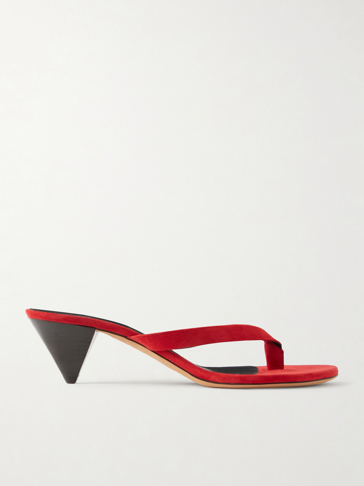 Jude Rooty Suede Sandals In Red