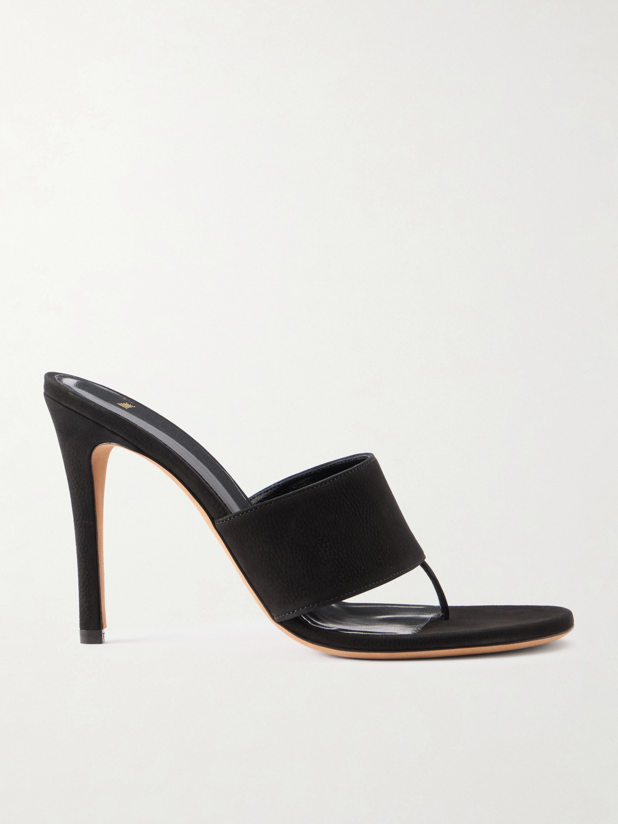Jude Snug Suede Thong Sandals In Black