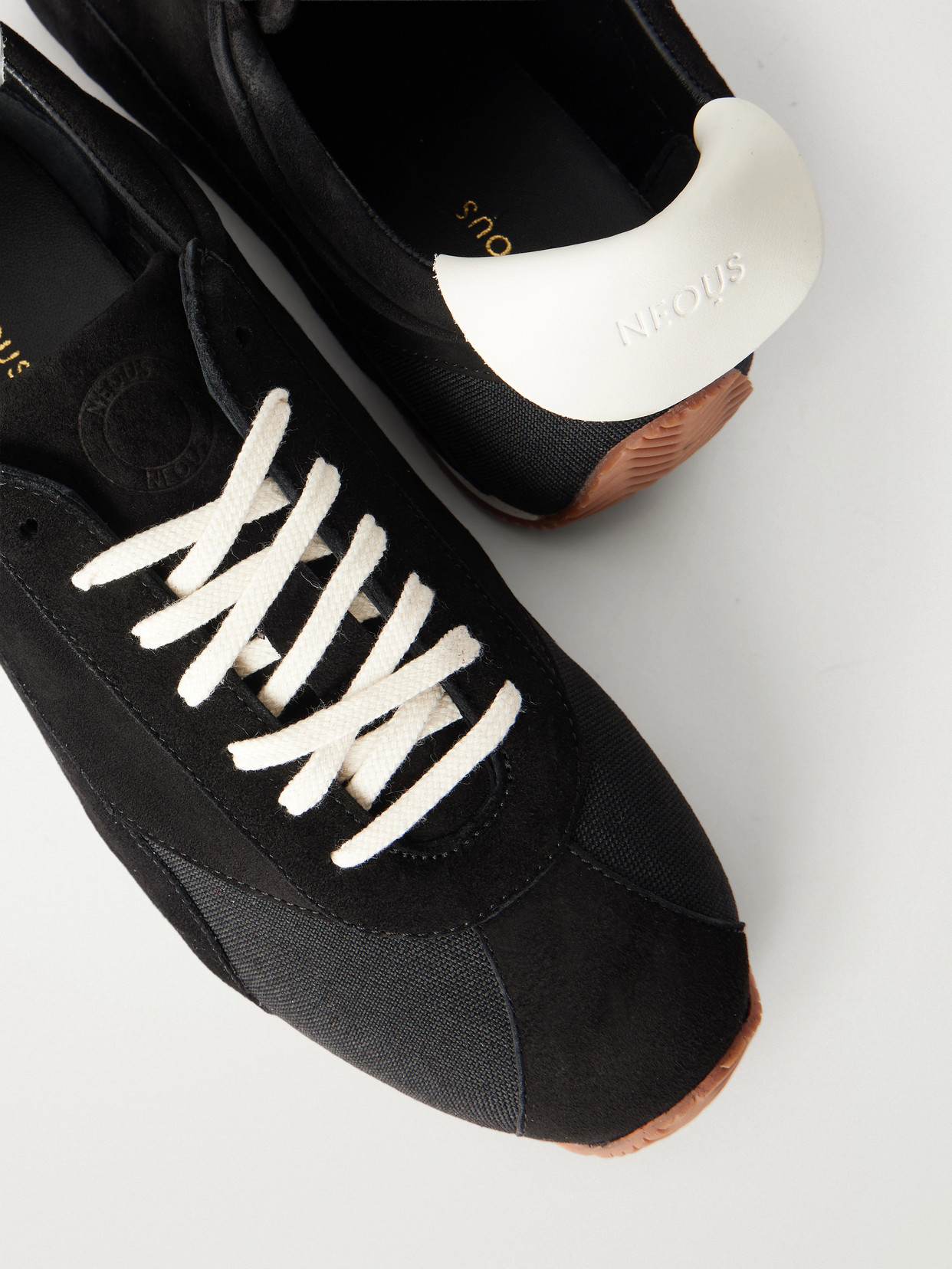 Berenices Leather-Trimmed Suede And Canvas Sneakers