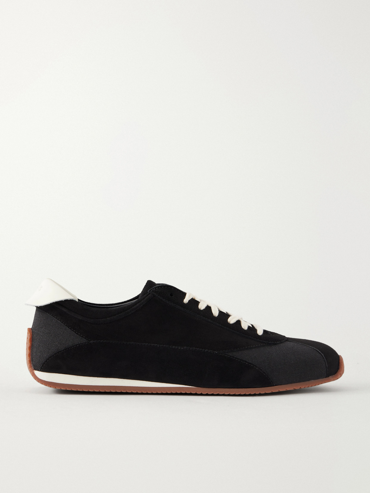 NEOUS - Berenices Leather-trimmed Suede And Canvas Sneakers - Black