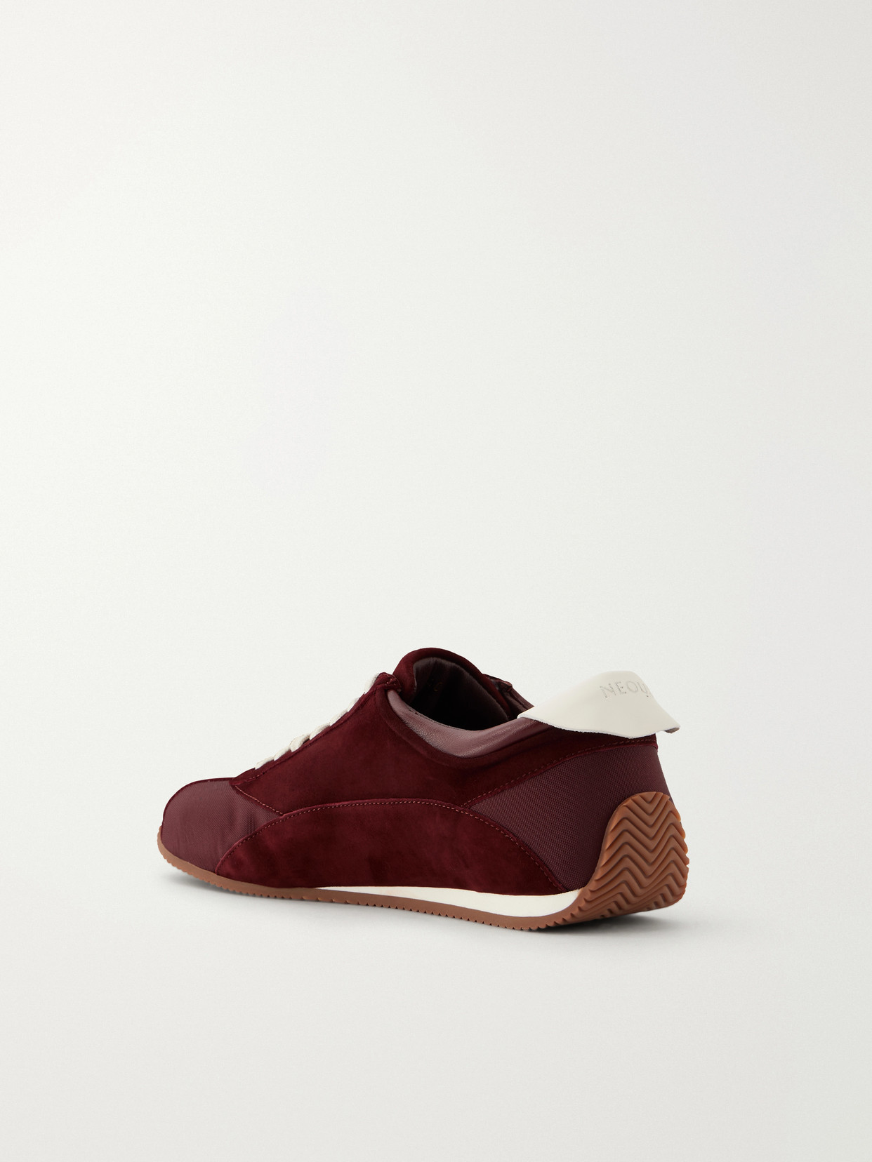 Berenices Leather-Trimmed Suede And Canvas Sneakers