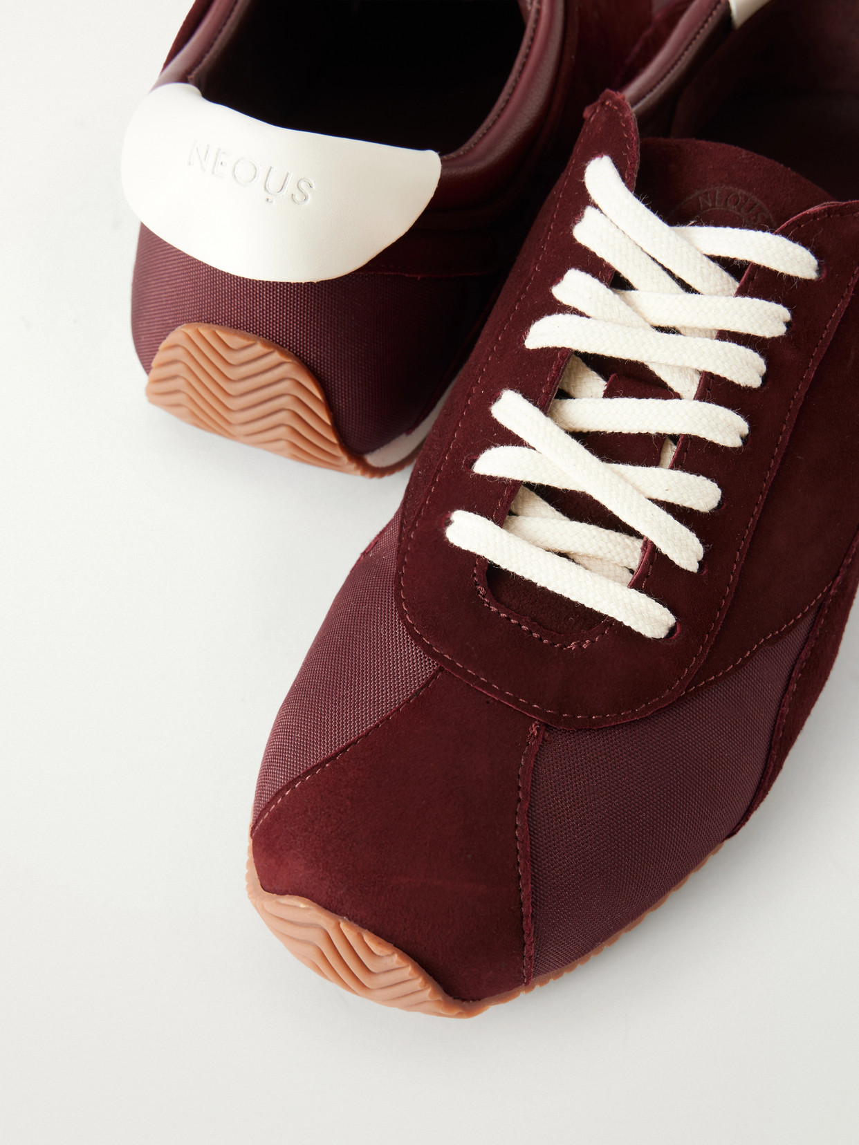Berenices Leather-Trimmed Suede And Canvas Sneakers