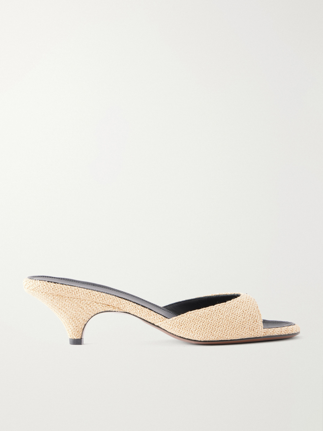 Neous Hynia 40 Raffia Mules In Neutral