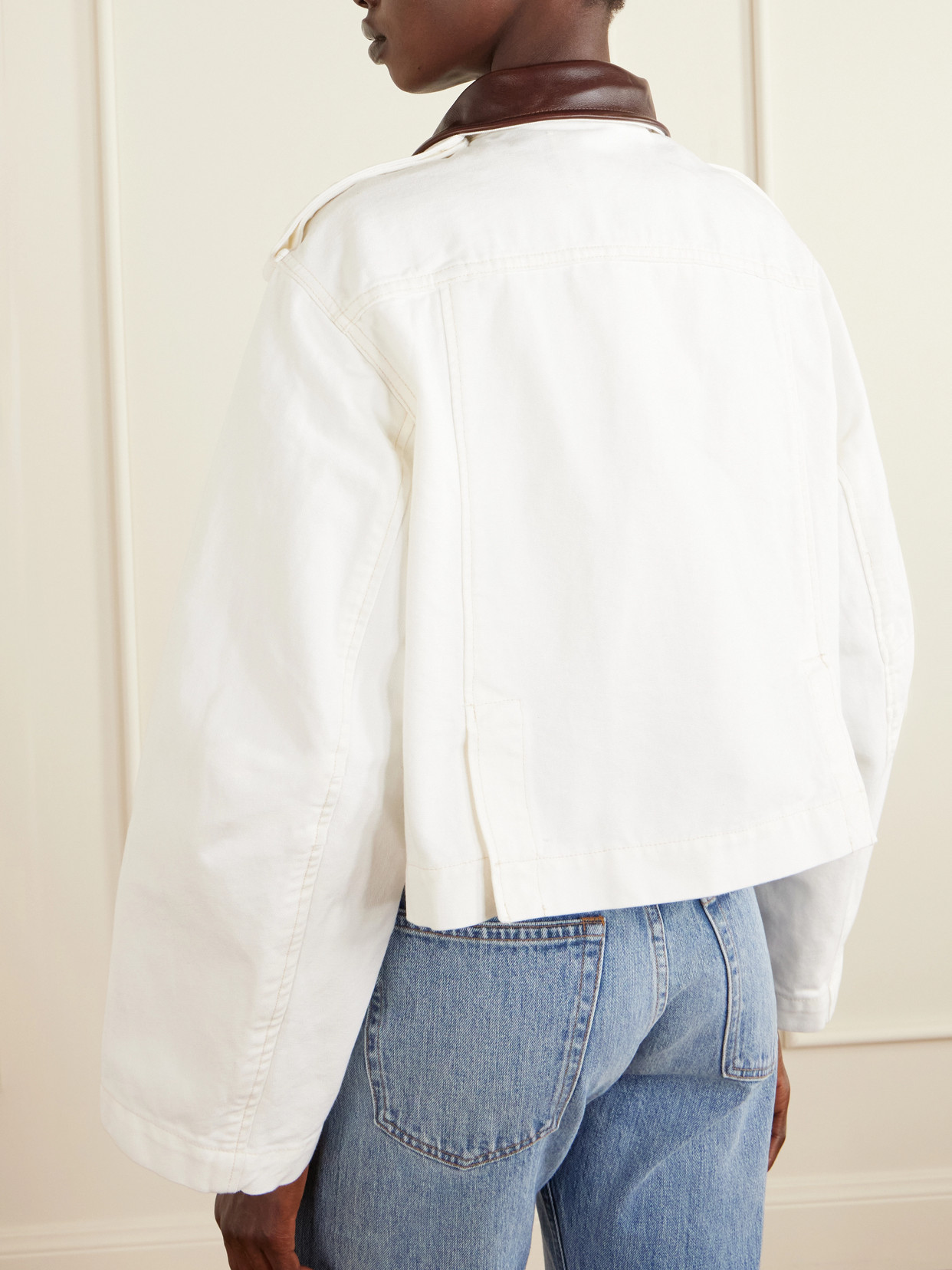 Rùadh - Henderson Leather-Trimmed Regenerative Cotton-Canvas Jacket