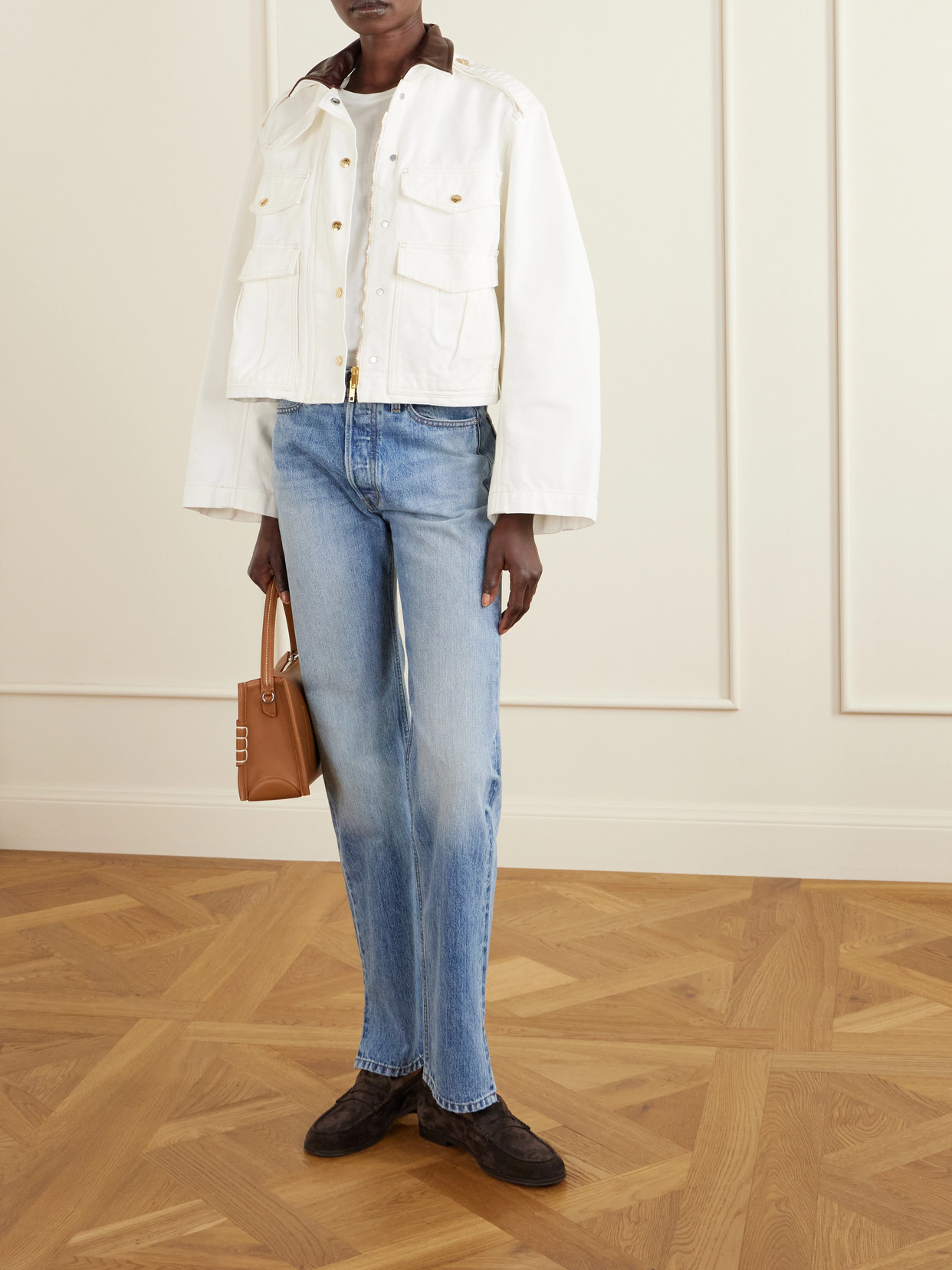 Rùadh - Henderson Leather-Trimmed Regenerative Cotton-Canvas Jacket