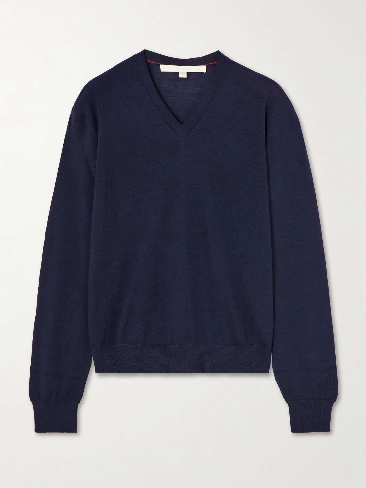 Rùadh Oscar Embroidered Merino Wool Sweater In Blue
