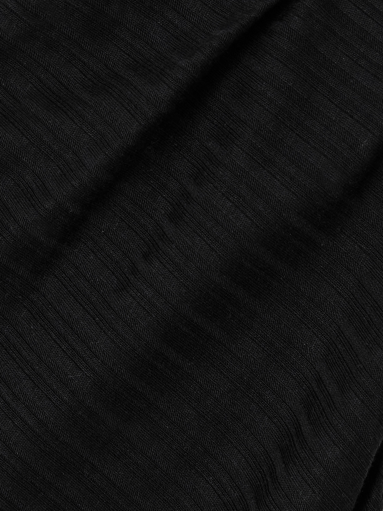 Rùadh - Toga Draped Ribbed Organic Cotton And Modal-Blend Top