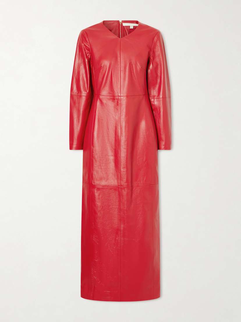 RÙADH The Adris Leather Maxi Dress