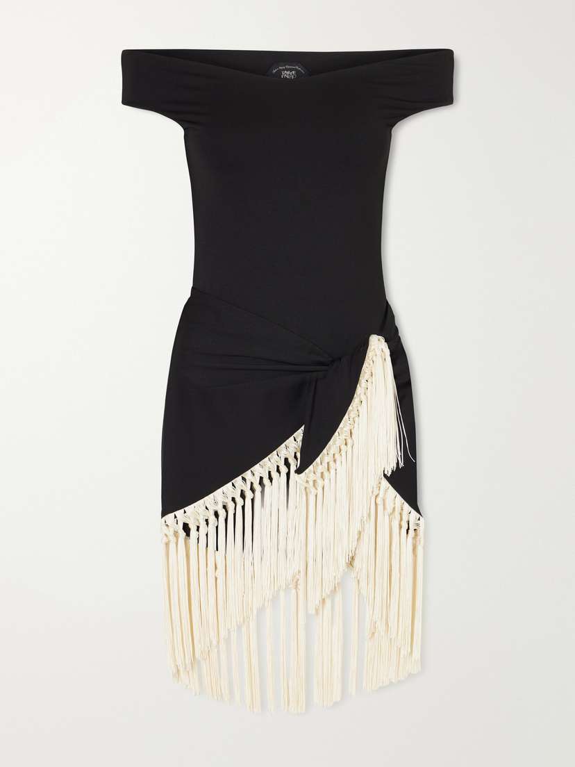 Taller Marmo Romy Fringed One-shoulder Swimsuit