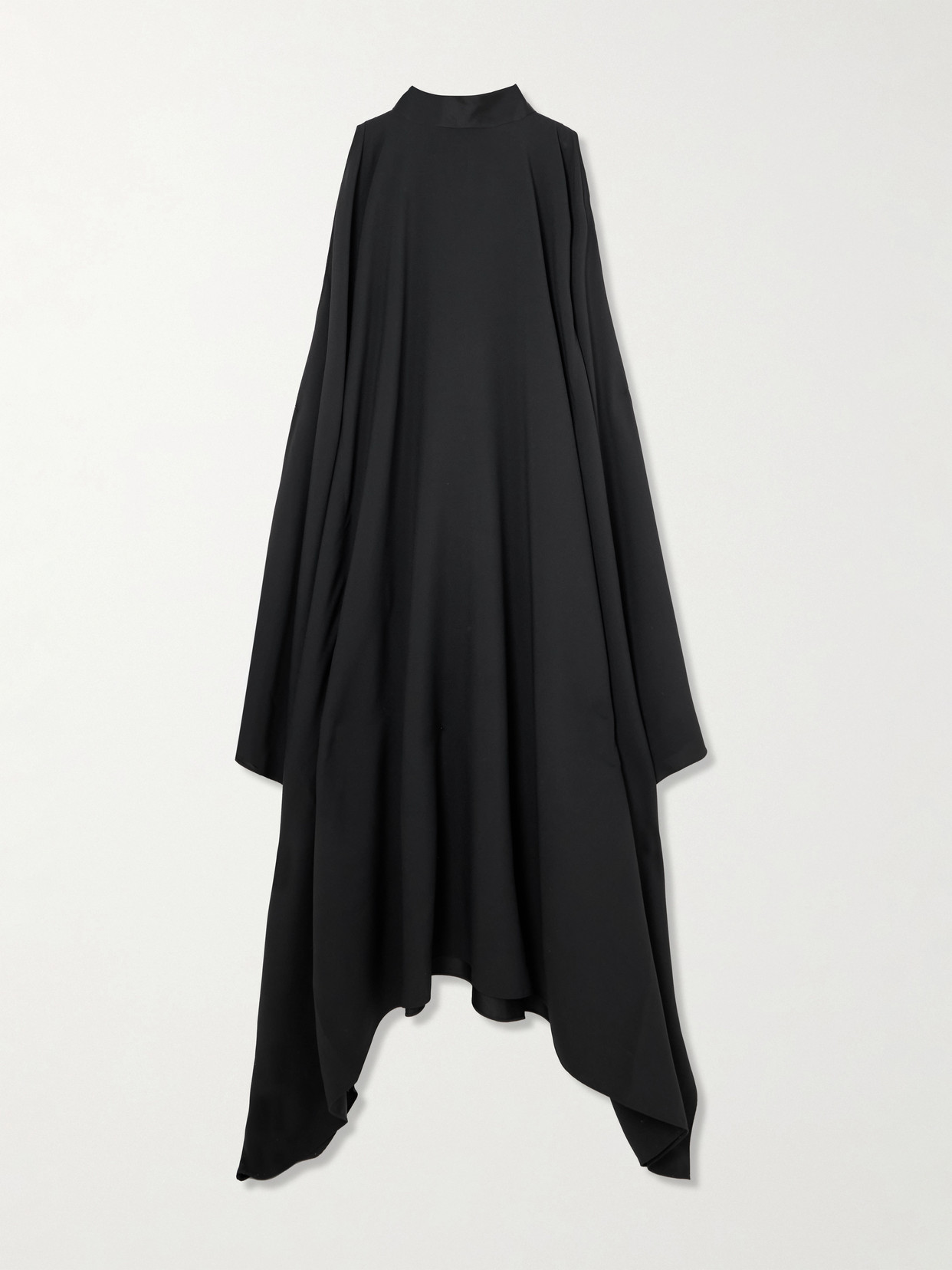 Taller Marmo Aga Tie-detailed Draped Crepe Gown In Black