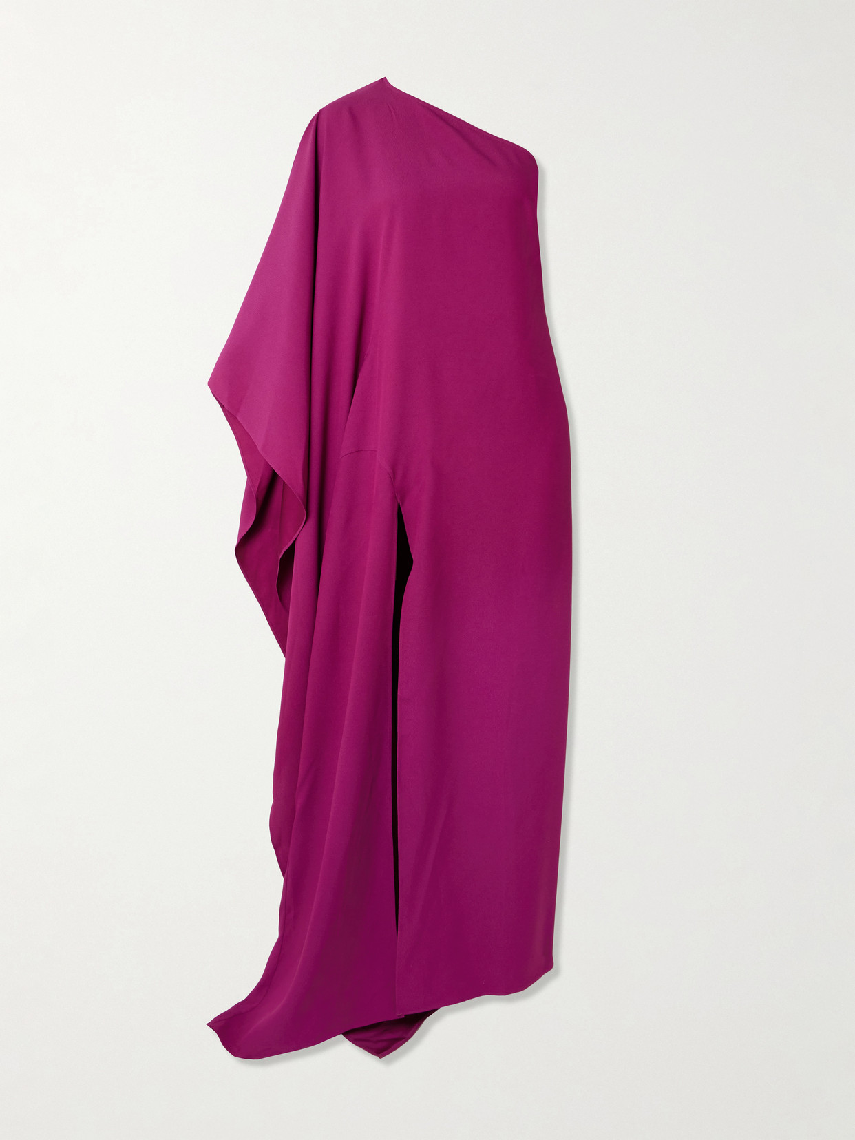 Taller Marmo Paloma Scarf-detailed One-shoulder Satin-crepe Maxi Dress In Purple