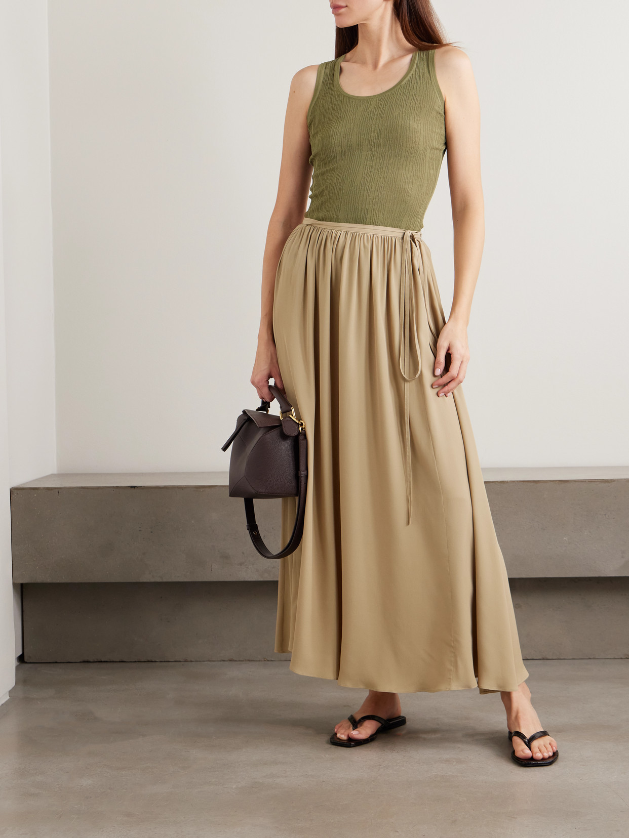 Bayt Cutout Textured-Knit Tank