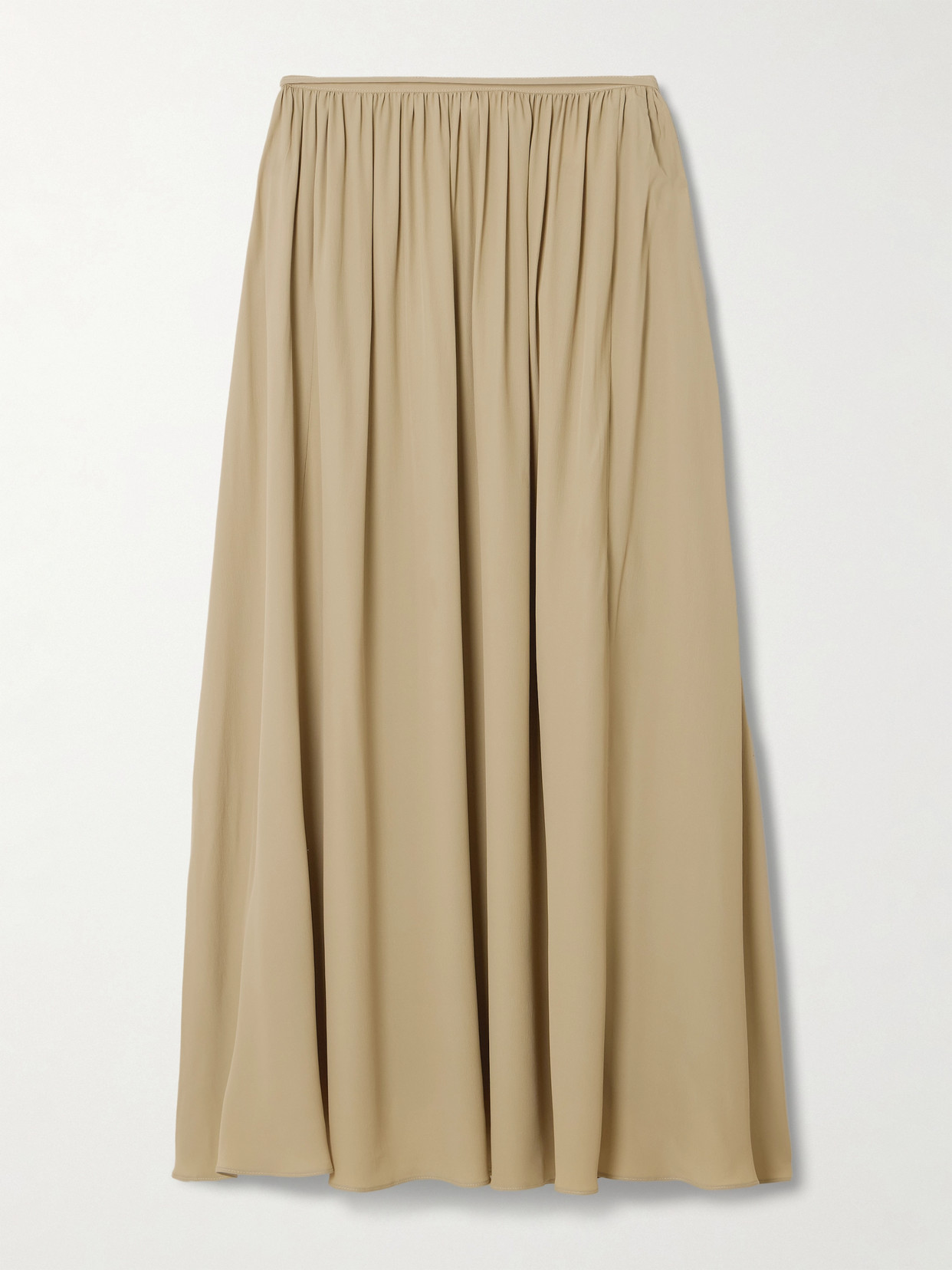 Elba Tie-Detailed Crepe De Chine Maxi