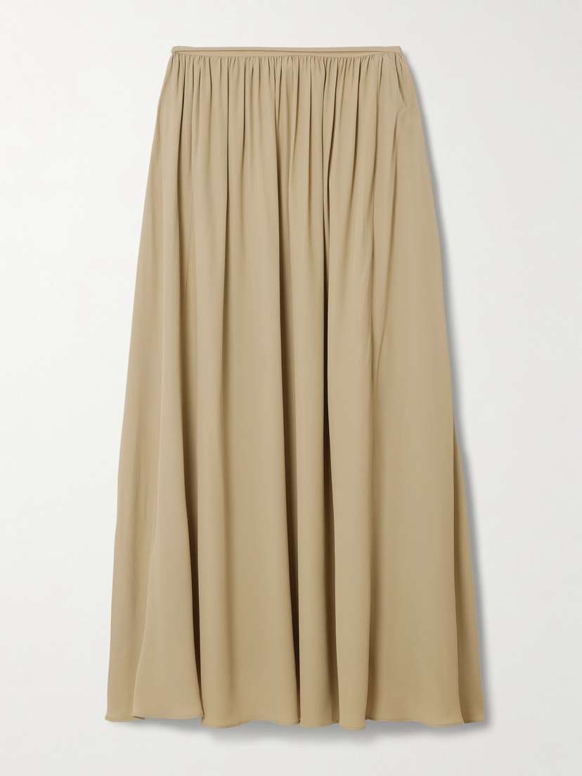 Joseph Elba Tie-detailed Crepe De Chine Maxi Skirt