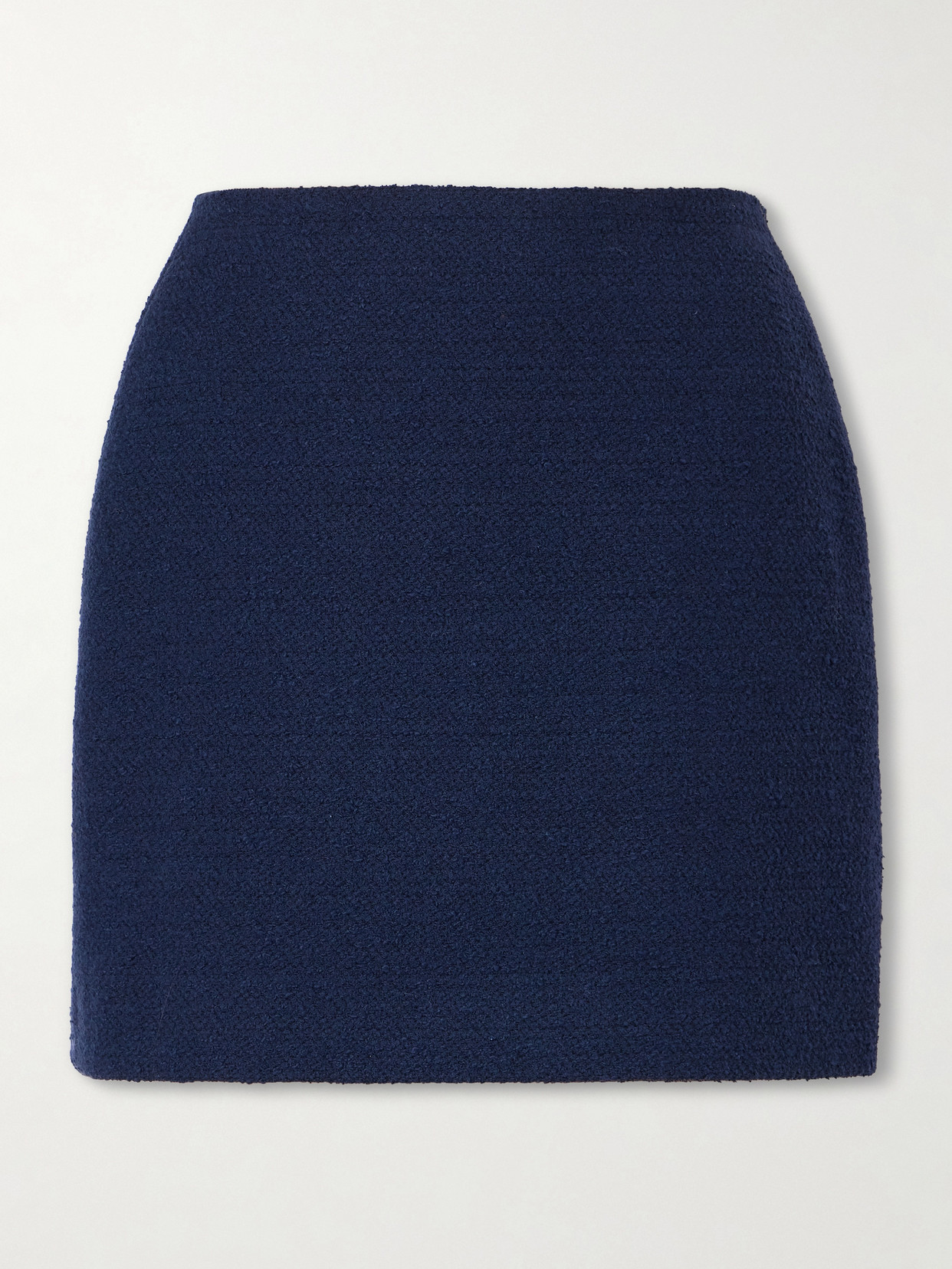 Oscar De La Renta Cotton-blend Tweed Mini Skirt In Blue