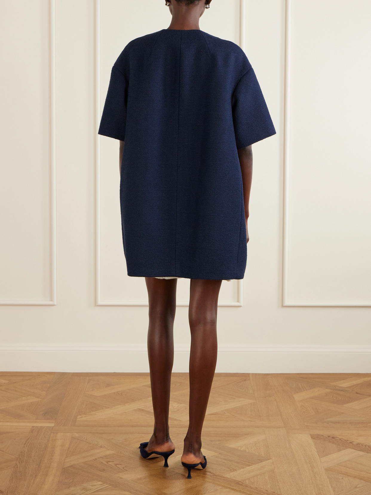 Cotton-Blend Tweed Coat