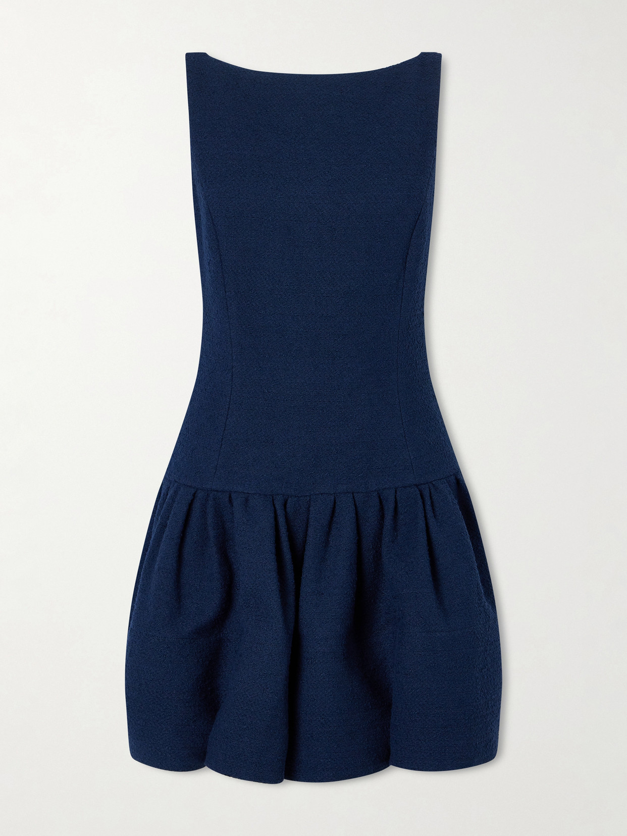 Oscar De La Renta Cotton-blend Tweed Mini Dress In Blue