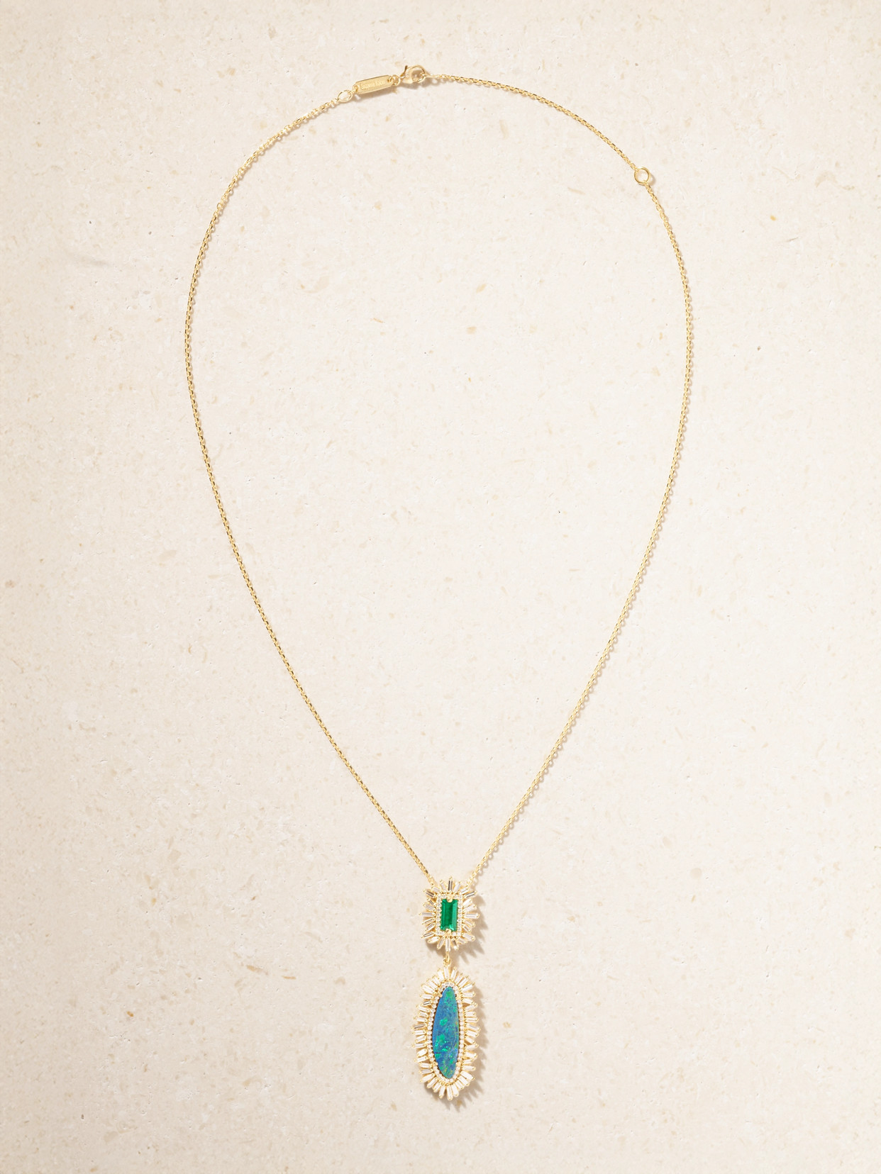 Suzanne Kalan 18-karat Gold Multi-stone Necklace