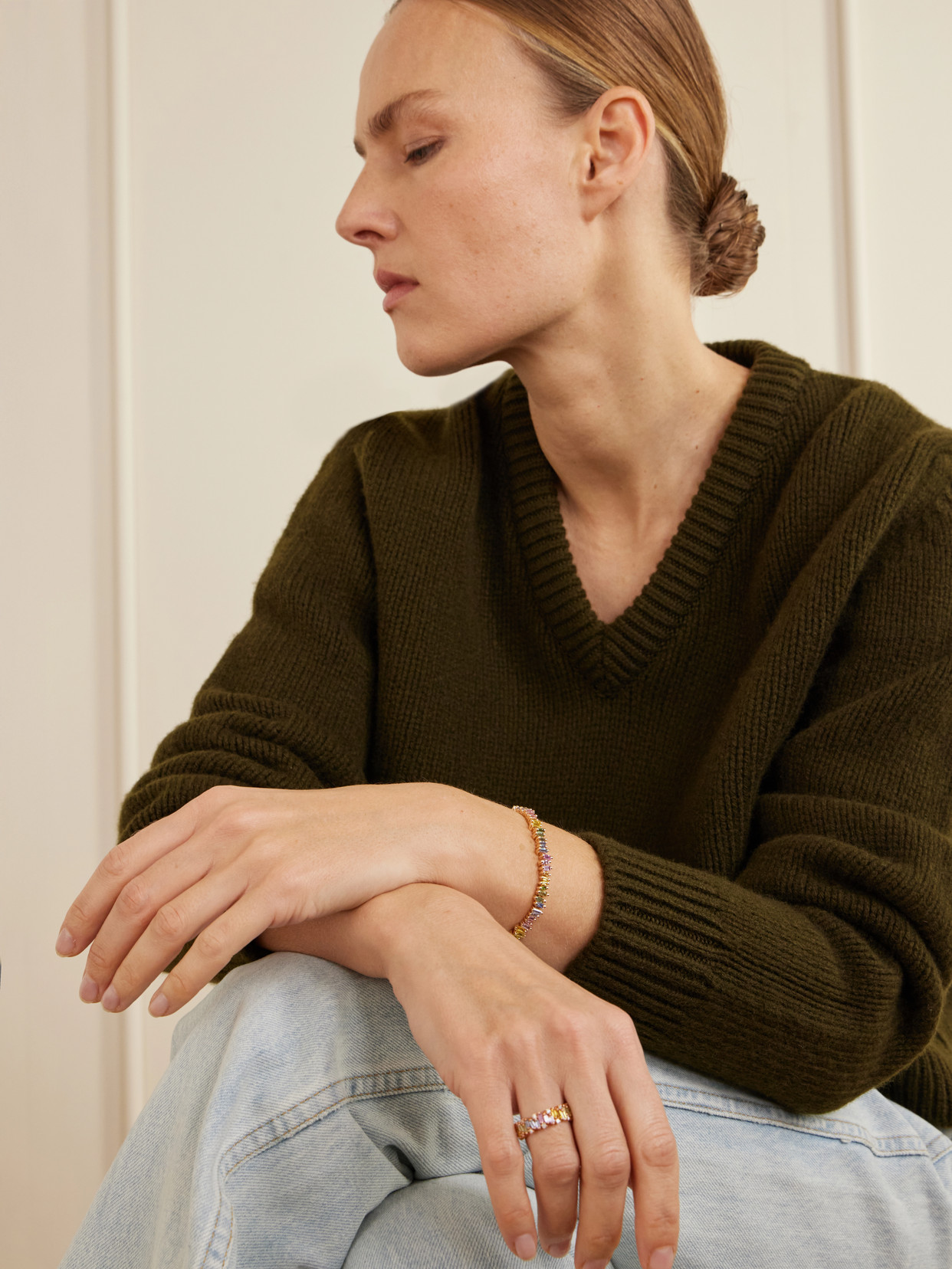 Suzanne Kalan 18-karat Rose Gold, Sapphire And Diamond Ring In Multi