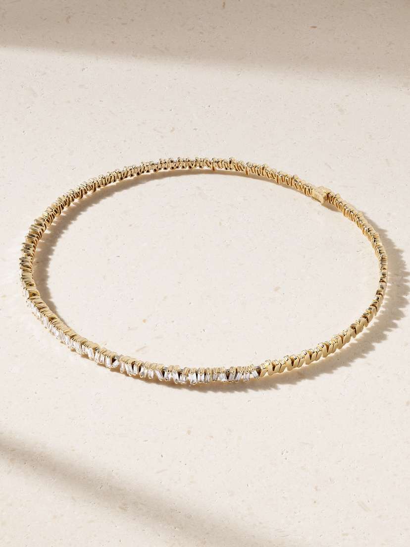 Suzanne Kalan 18-karat Gold Diamond Choker