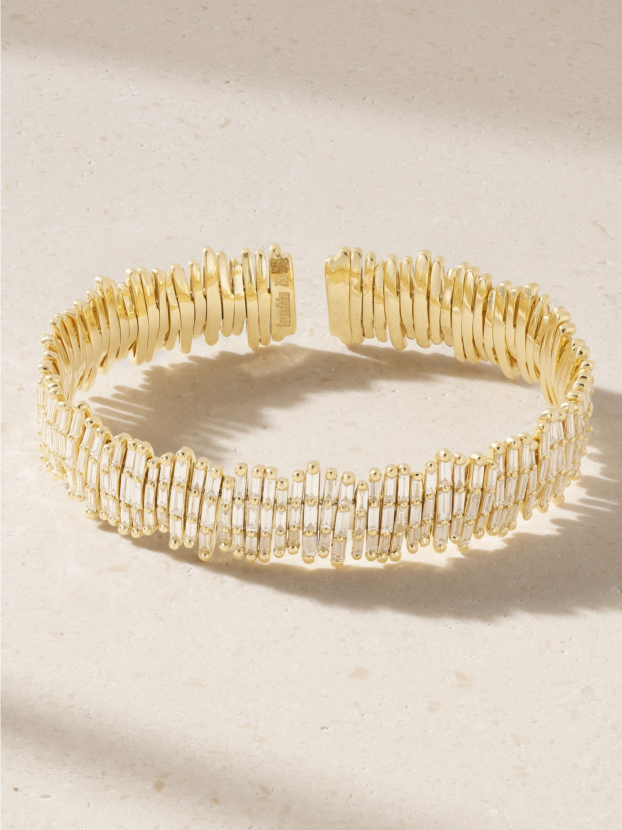 Suzanne Kalan 18-karat Gold Diamond Cuff