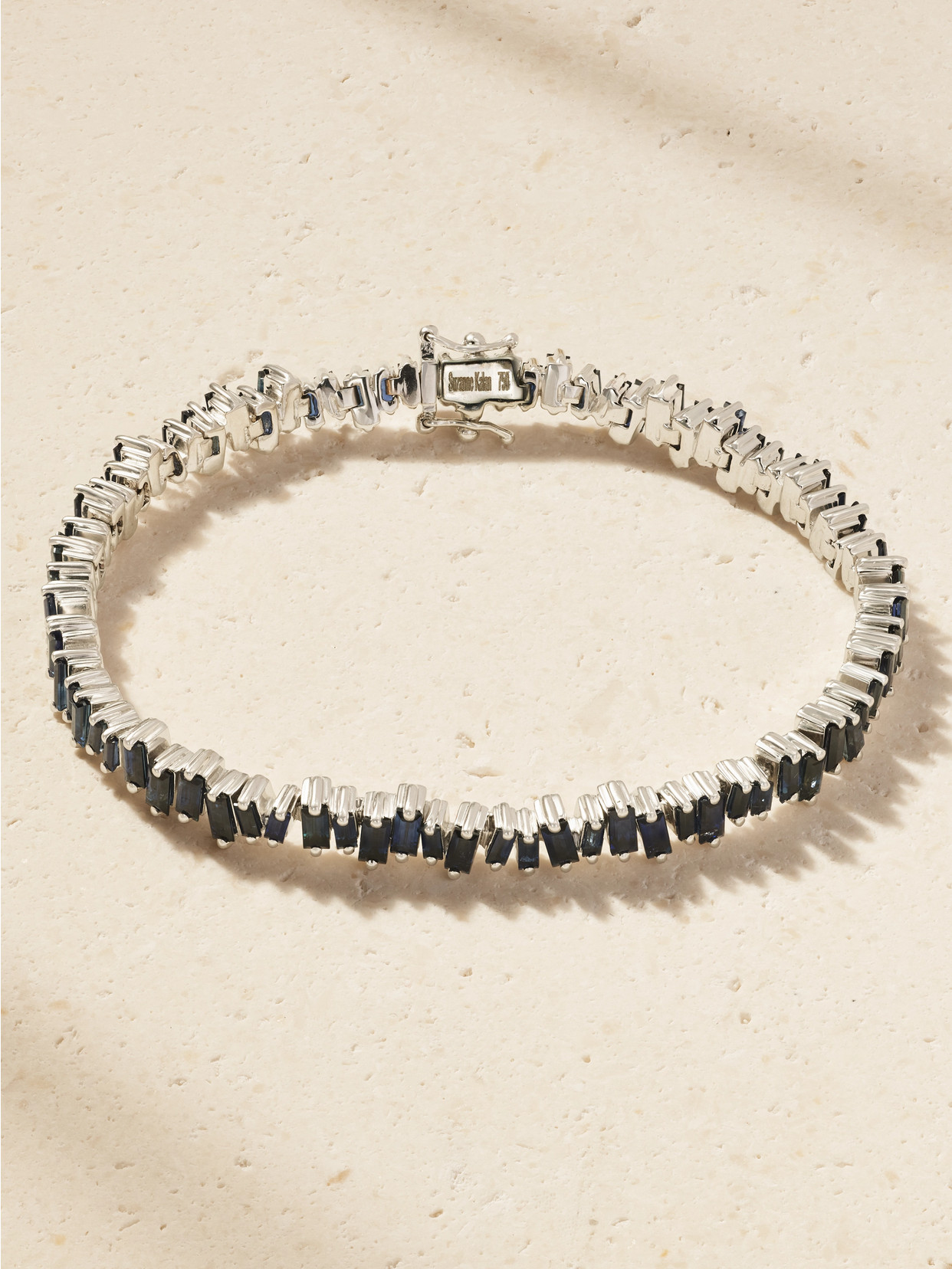 Suzanne Kalan 18-karat White Gold Sapphire Bracelet In Multi