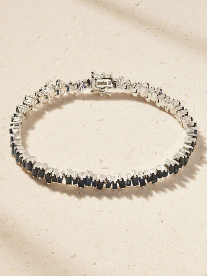 Suzanne Kalan 18-karat White Gold Sapphire Bracelet