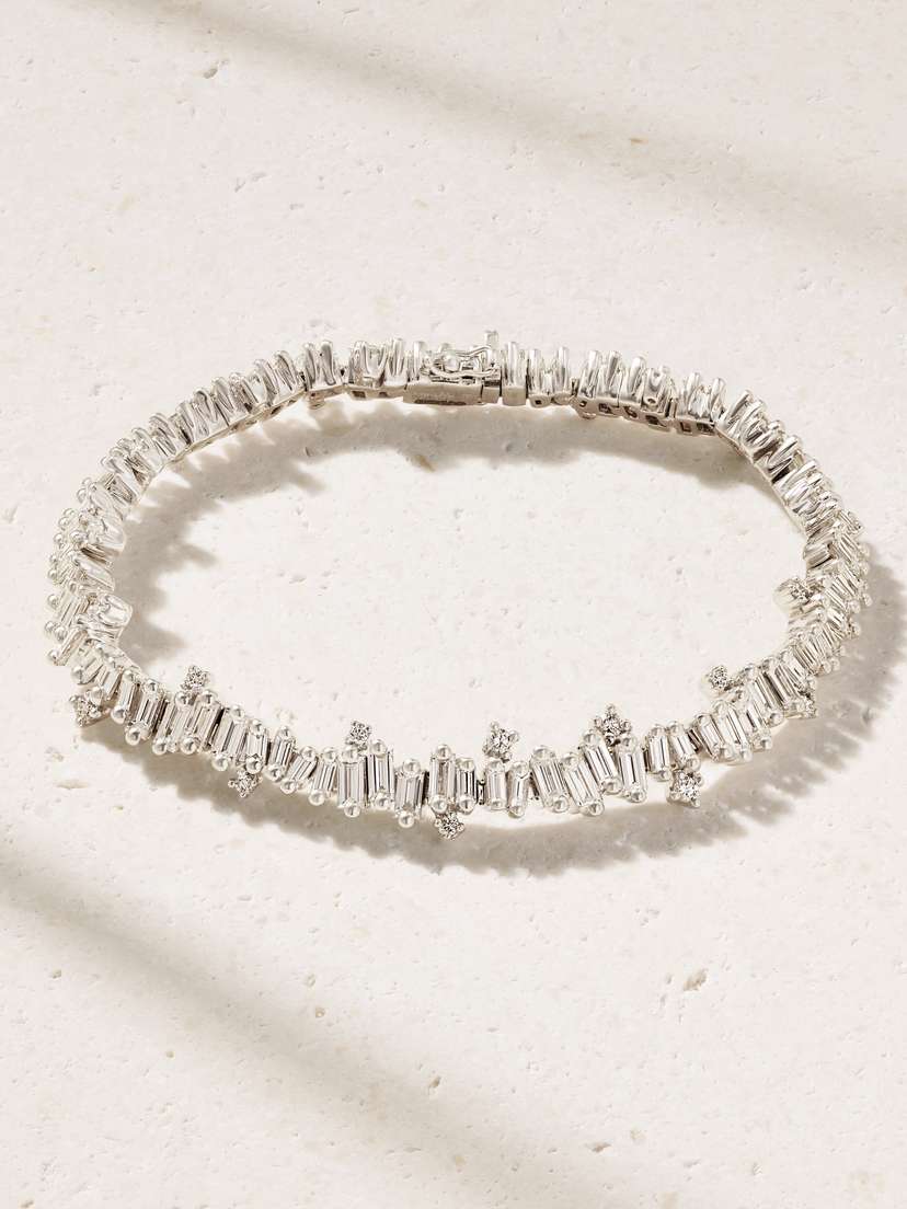 Suzanne Kalan 18-karat White Gold Diamond Bracelet