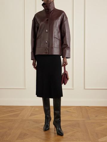 Galvan Paneled leather jacket