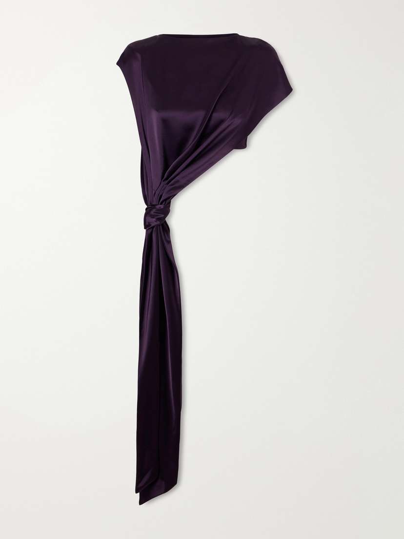 Galvan Auriga Cropped Satin Top