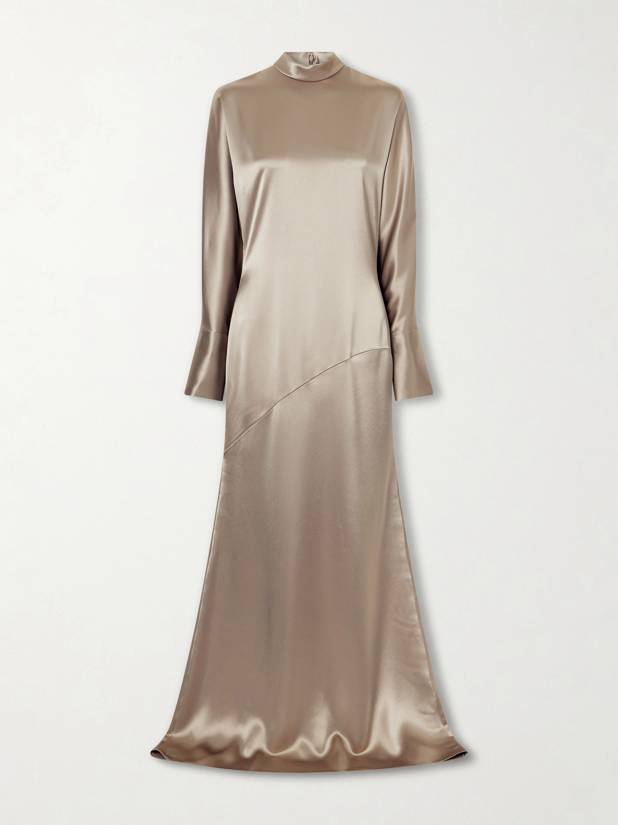 Galvan Phoenix Satin Gown In Brown