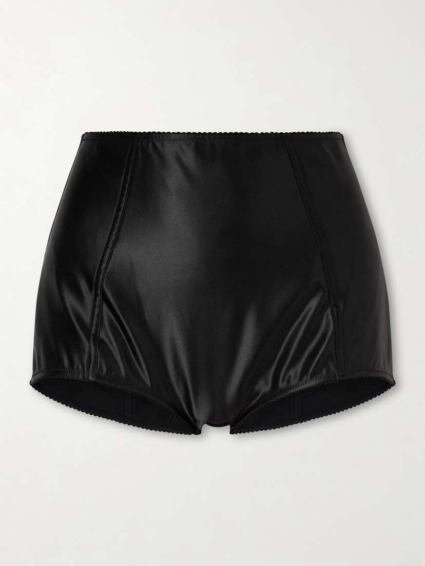 Dolce & Gabbana Satin High Waist Shorts