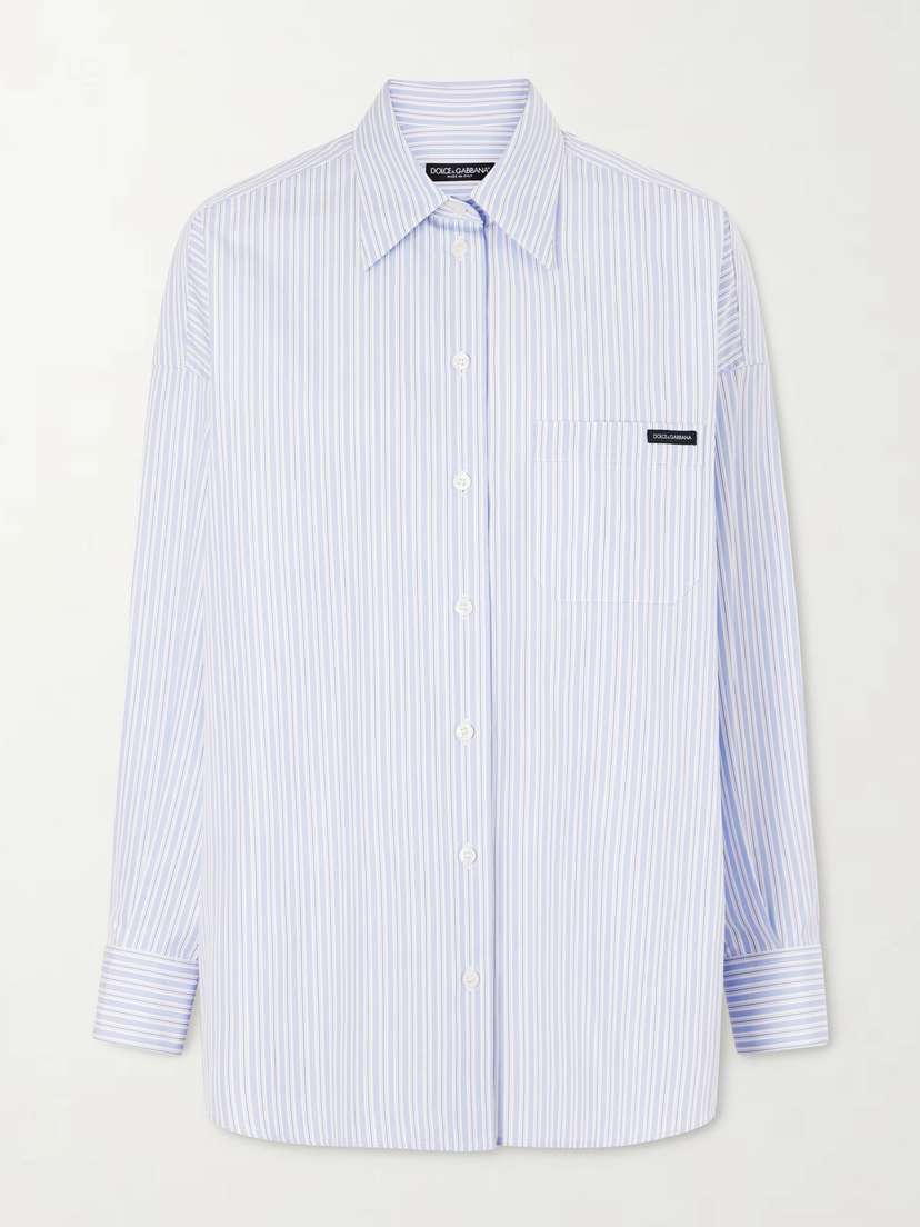 Dolce & Gabbana Striped Cotton-poplin Shirt