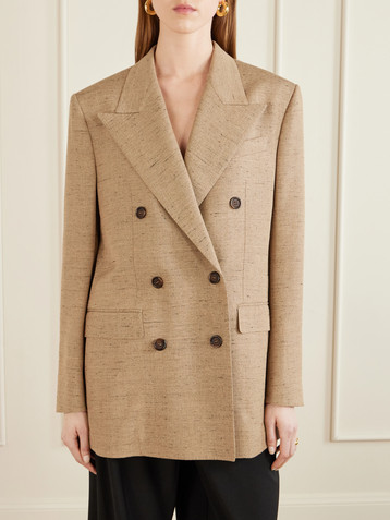 Dolce&Gabbana Double-breasted oversized woven blazer