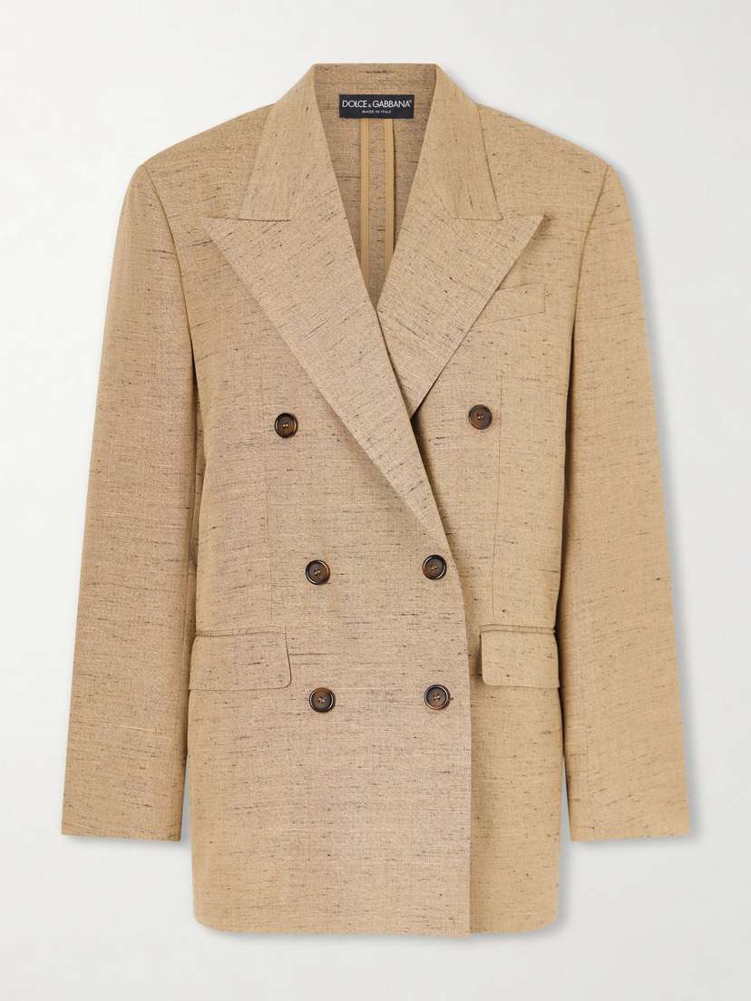 Dolce & Gabbana Double-breasted Oversized Woven Blazer