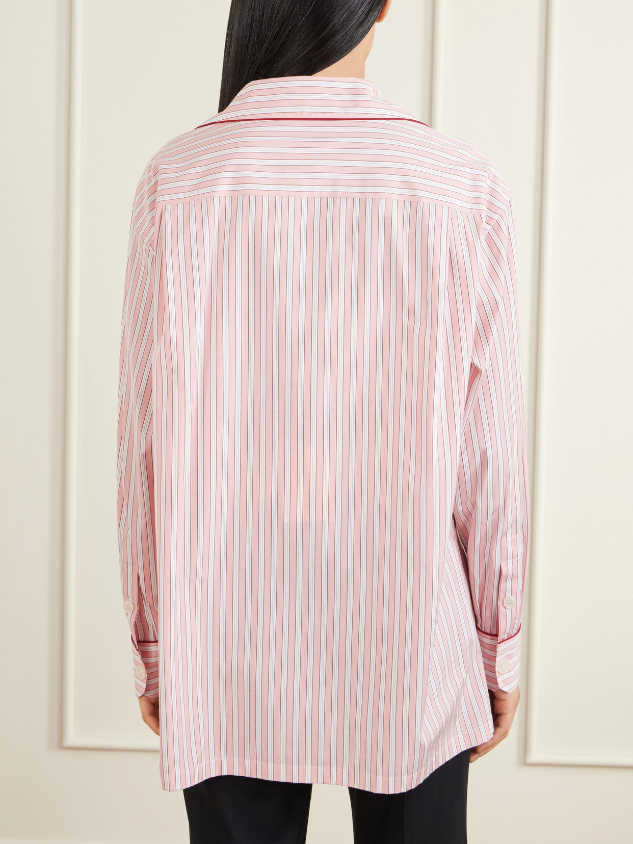 Striped Cotton And Silk-Blend Poplin Shirt