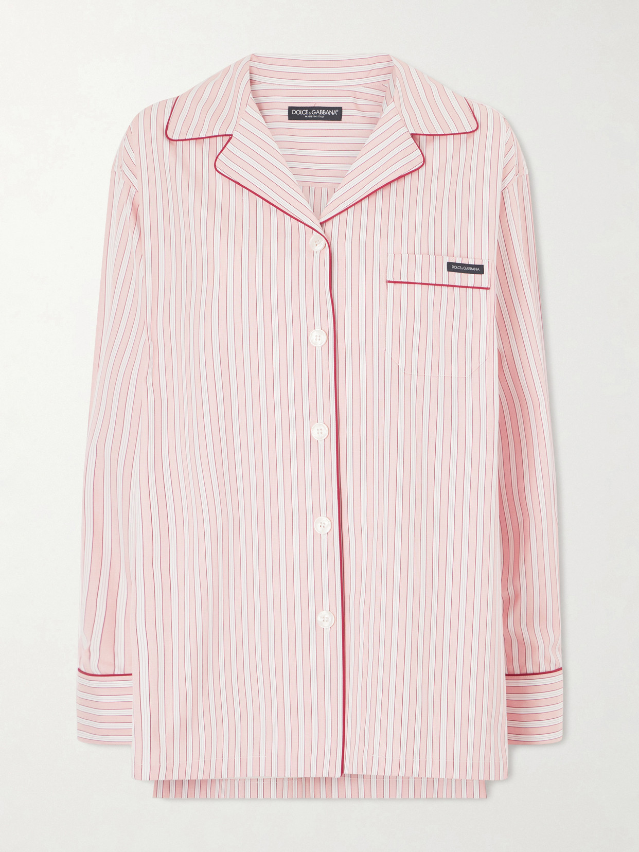 Striped Cotton And Silk-Blend Poplin Shirt